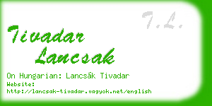 tivadar lancsak business card